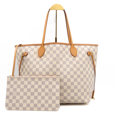 Neverfull MM with Pochette Damier Azur
