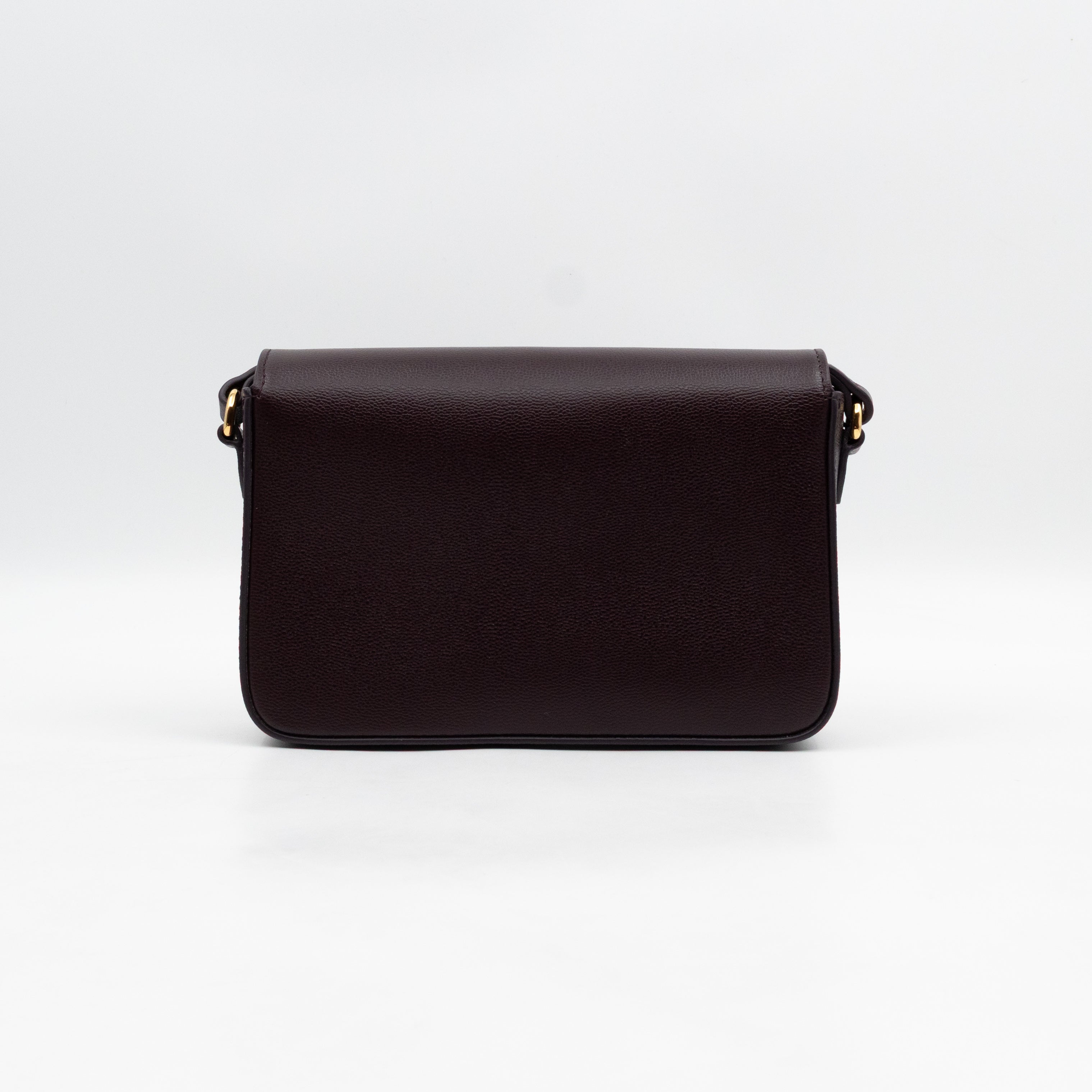 New Hampshire Shoulder Bag Dark Sepia Brown Leather Check