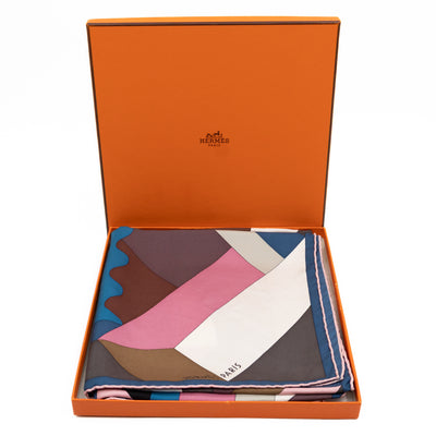 Silk Scarf 90 New Hermes Perspective Cavaliere Pink