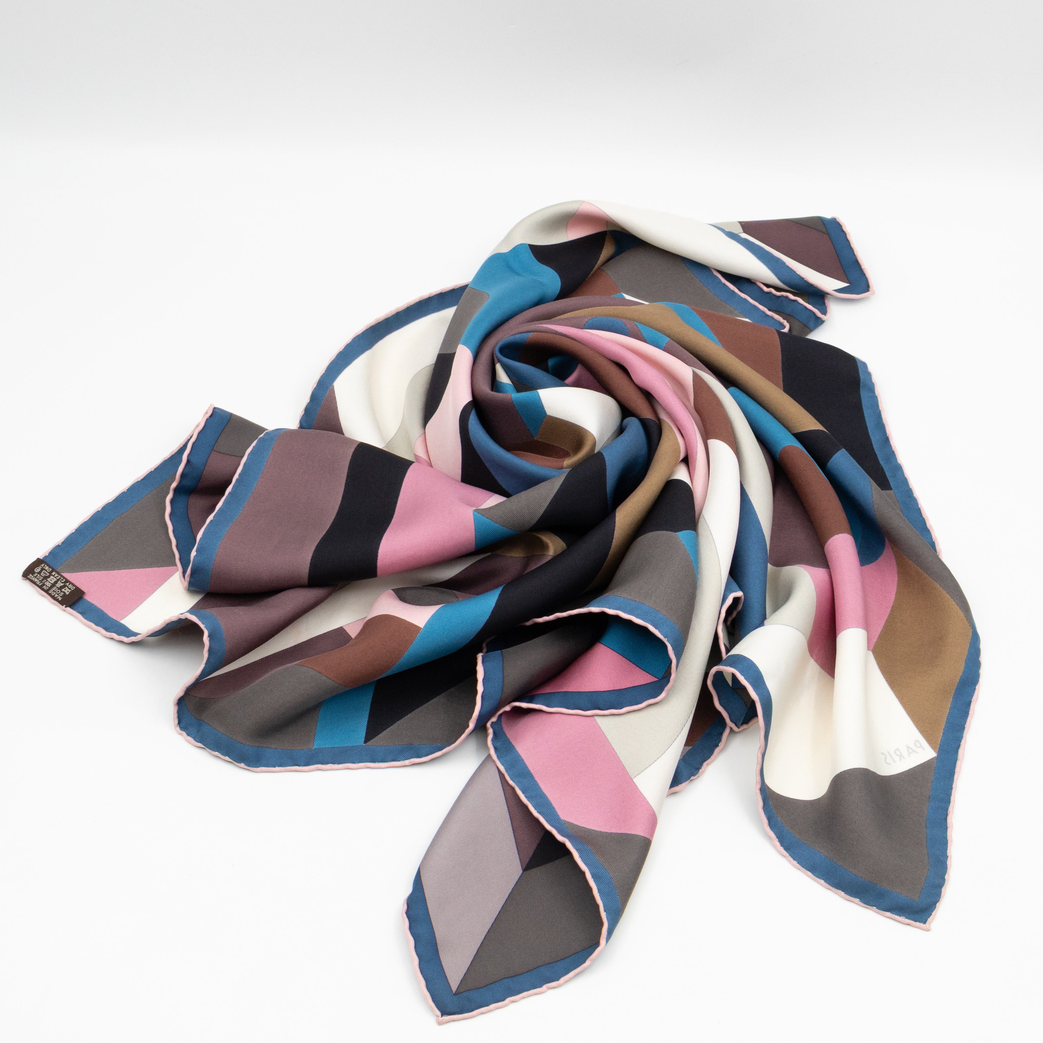 Silk Scarf 90 New Hermes Perspective Cavaliere Pink