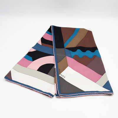 Silk Scarf 90 New Hermes Perspective Cavaliere Pink