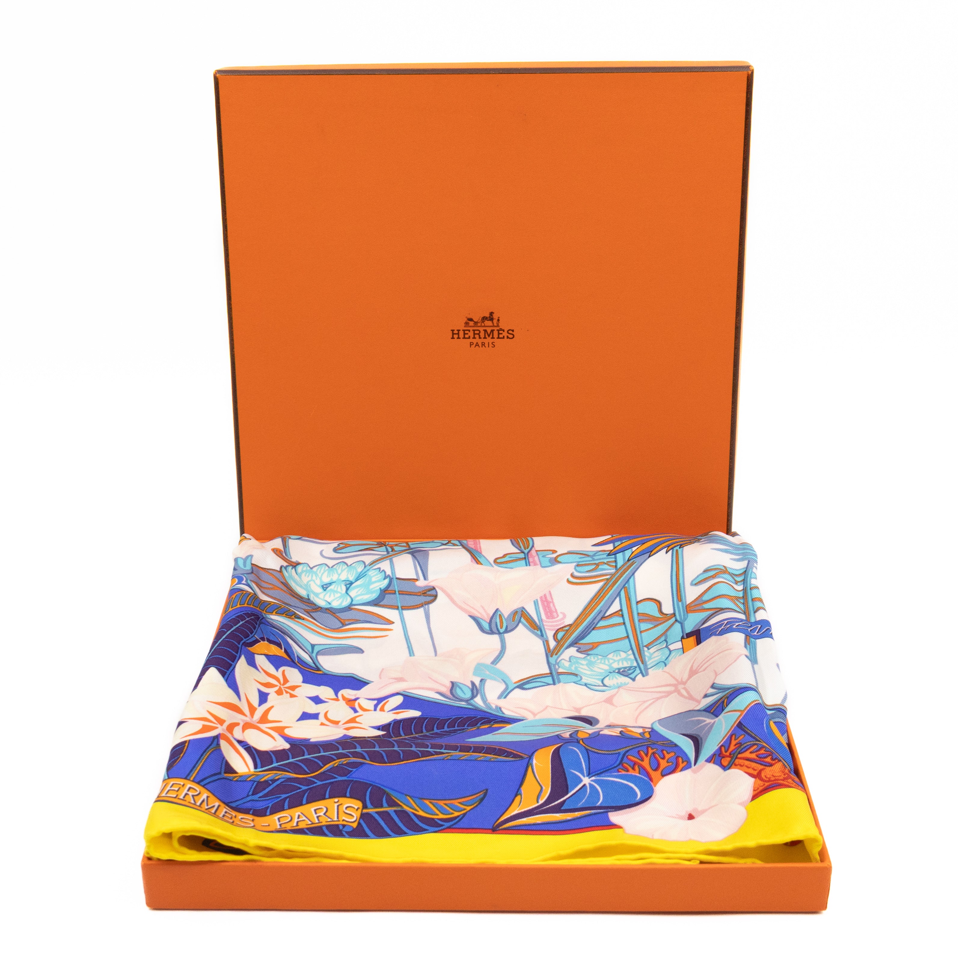 Silk Scarf 90 Flamingo Party