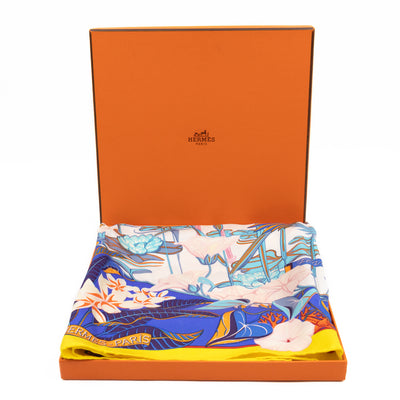 Silk Scarf 90 Flamingo Party