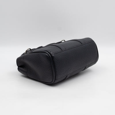 Mini Bayswater Black Grain Leather