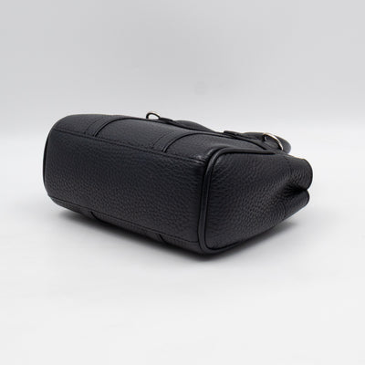 Mini Bayswater Black Grain Leather
