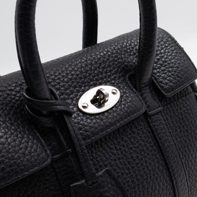 Mini Bayswater Black Grain Leather
