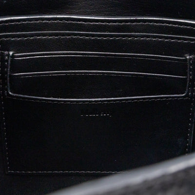 Mini Bayswater Black Grain Leather