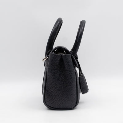 Mini Bayswater Black Grain Leather