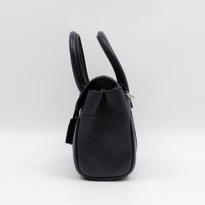 Mini Bayswater Black Grain Leather