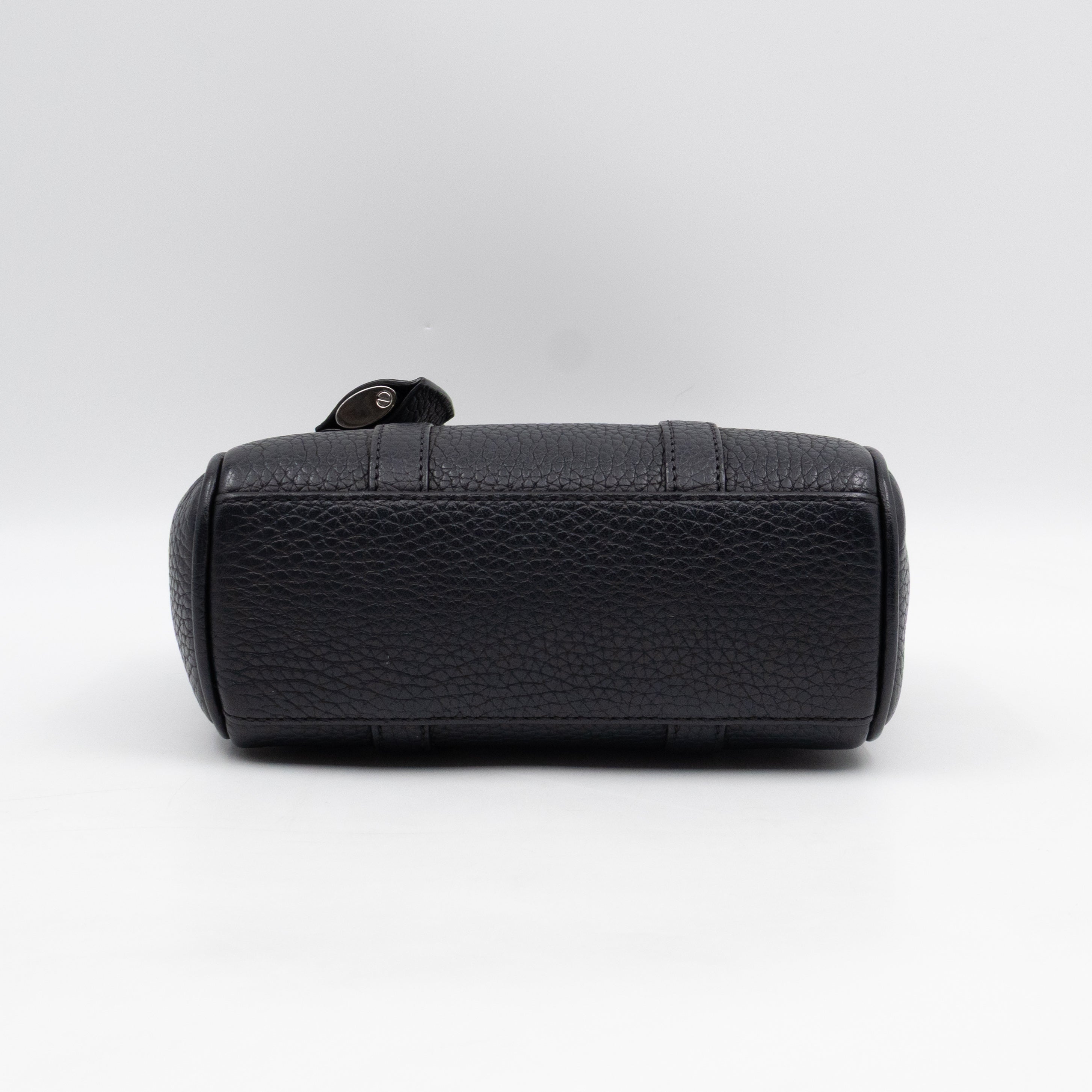 Mini Bayswater Black Grain Leather
