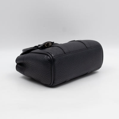 Mini Bayswater Black Grain Leather