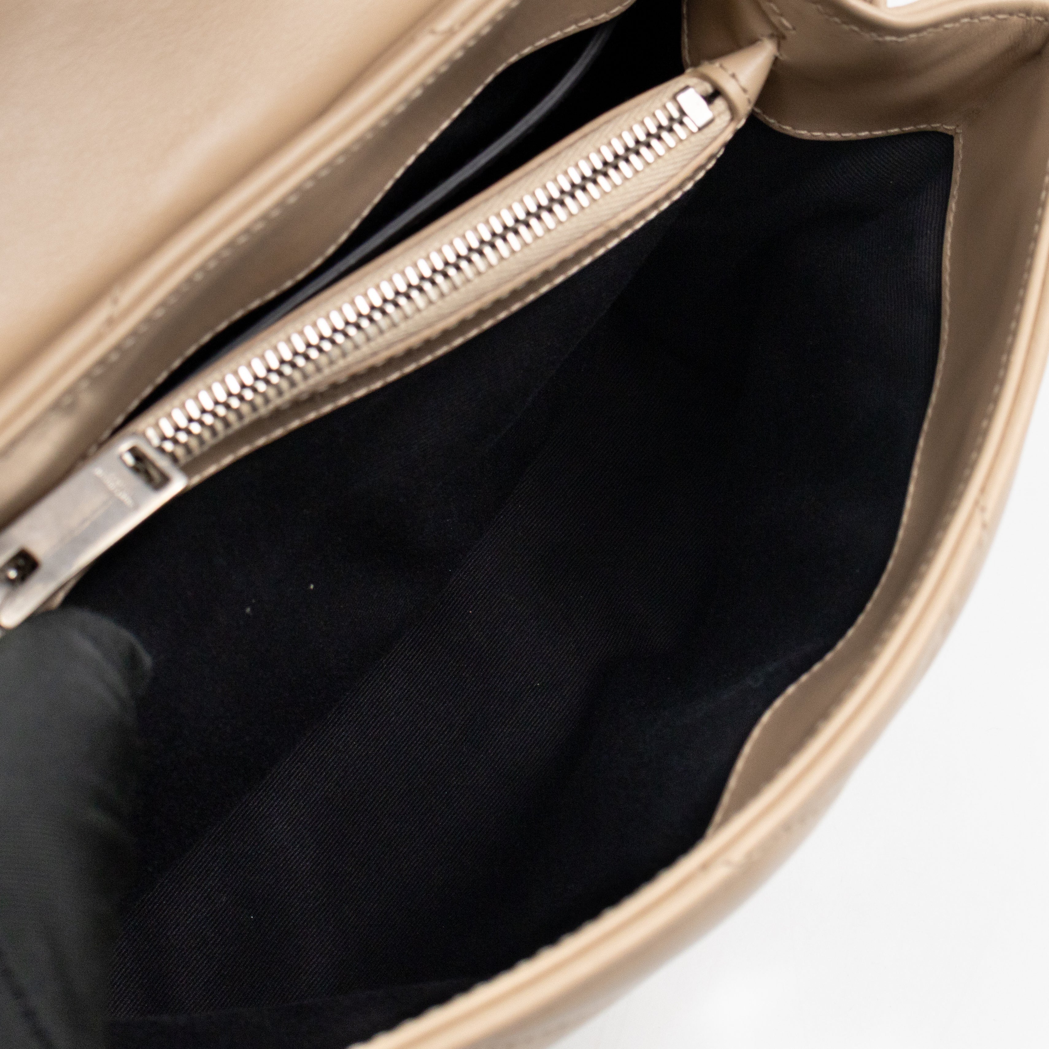 Loulou Small Beige Leather