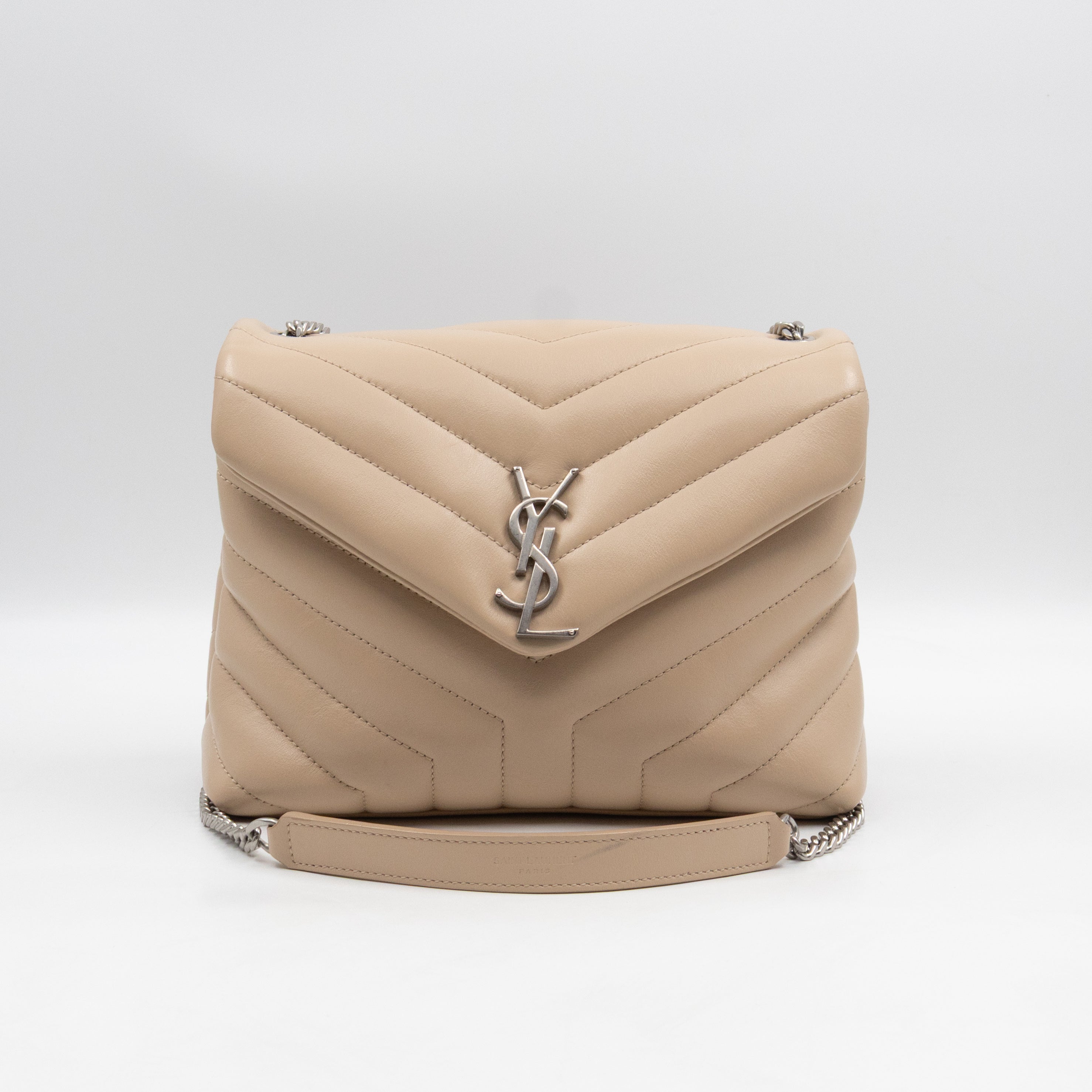 Loulou Small Beige Leather