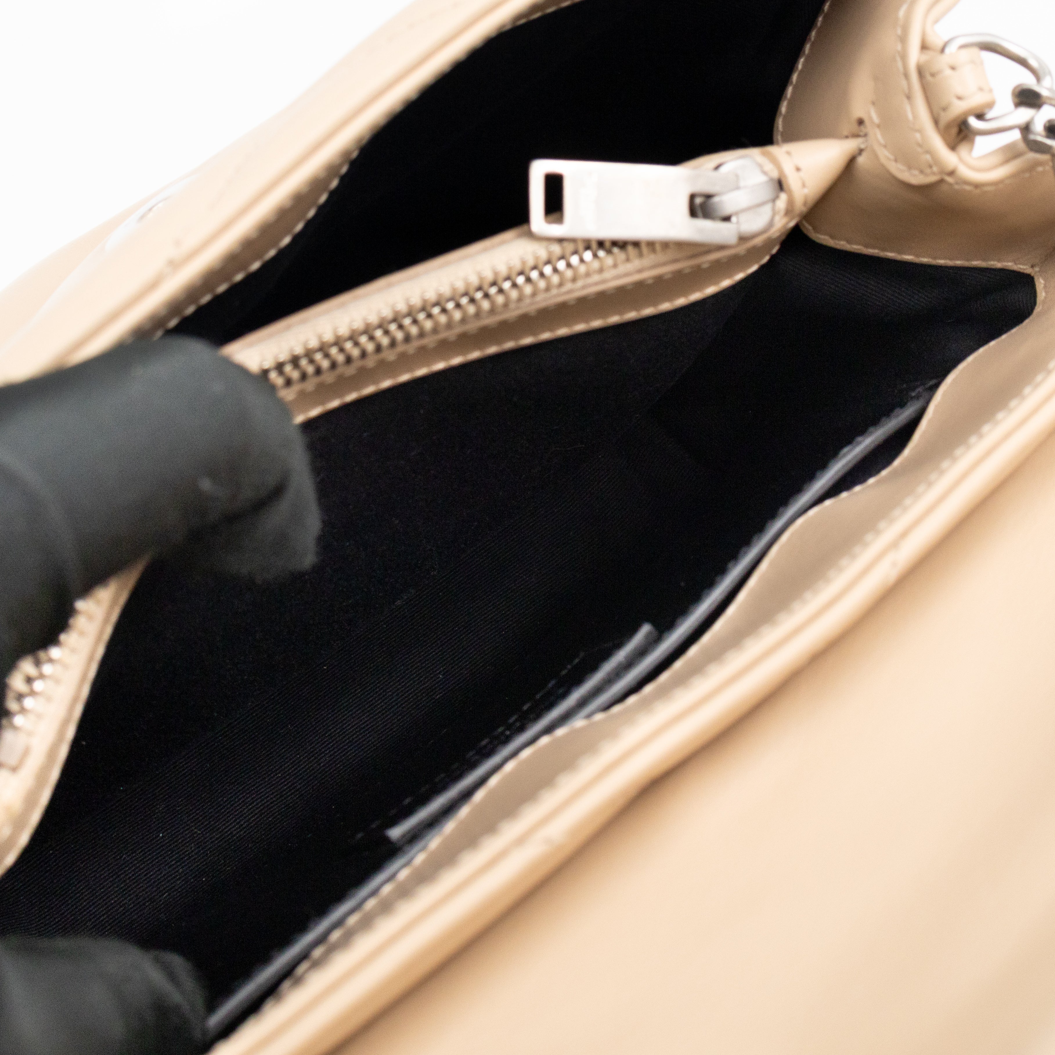 Loulou Small Beige Leather
