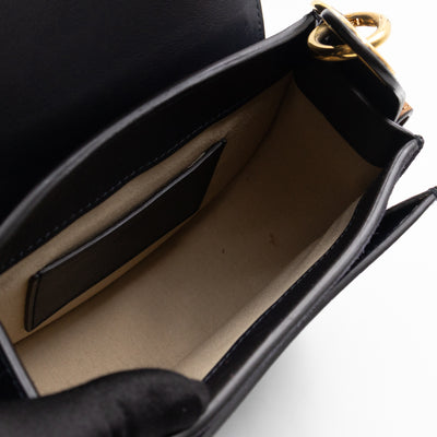 Tess Small Bag Black Croc Embossed Leather