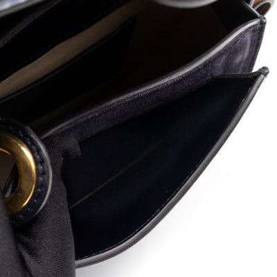 Tess Small Bag Black Croc Embossed Leather