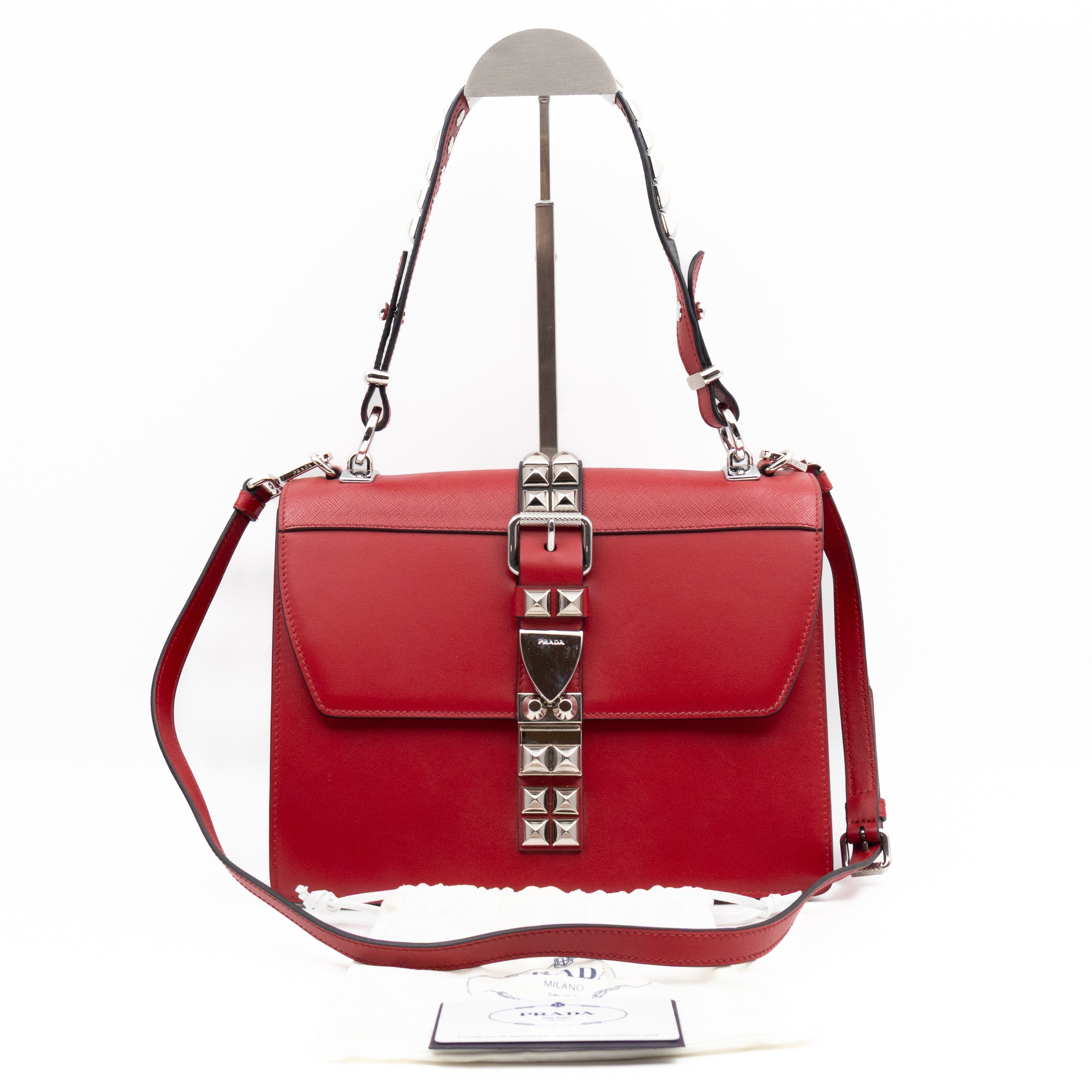 Elektra Two Way Bag Red Leather