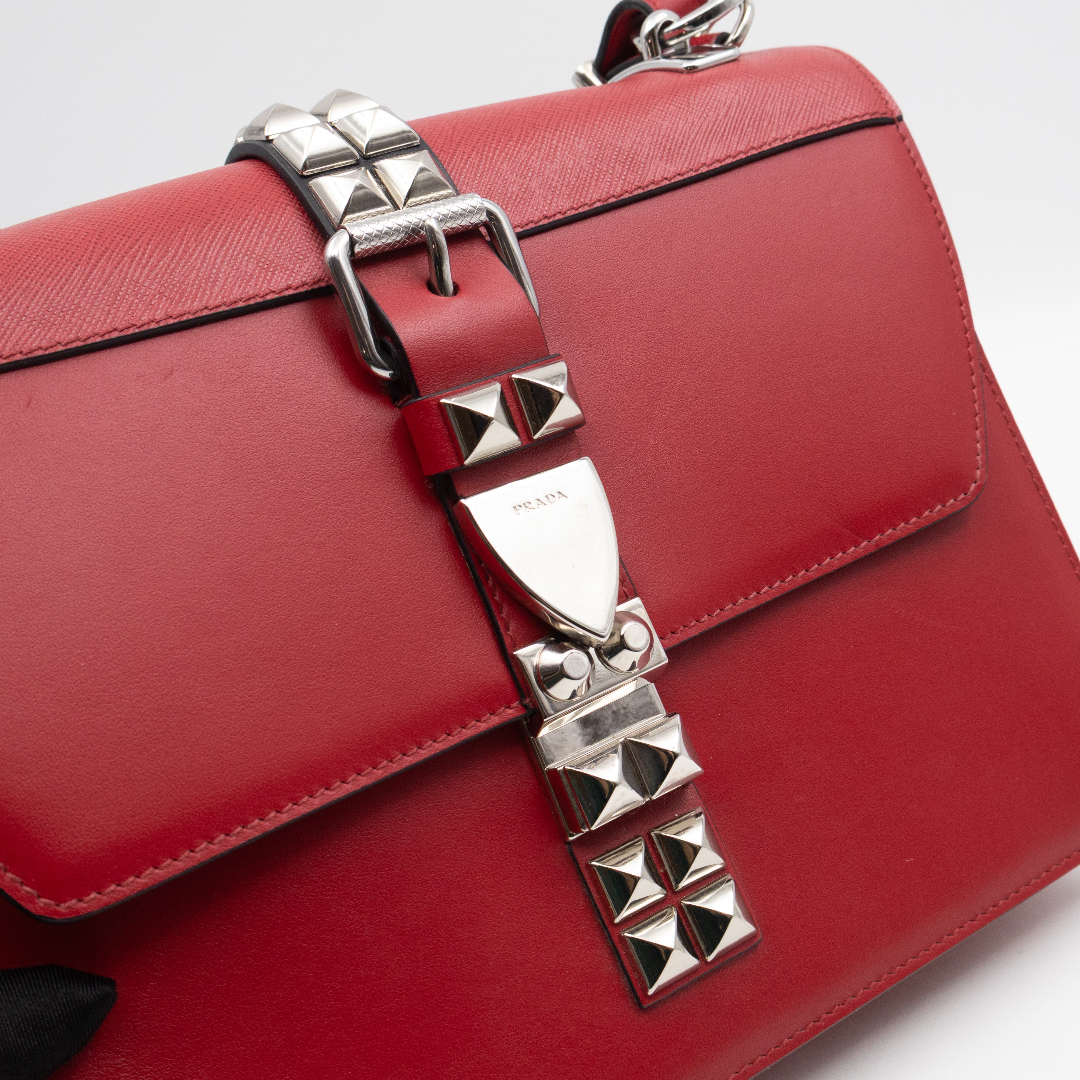 Elektra Two Way Bag Red Leather