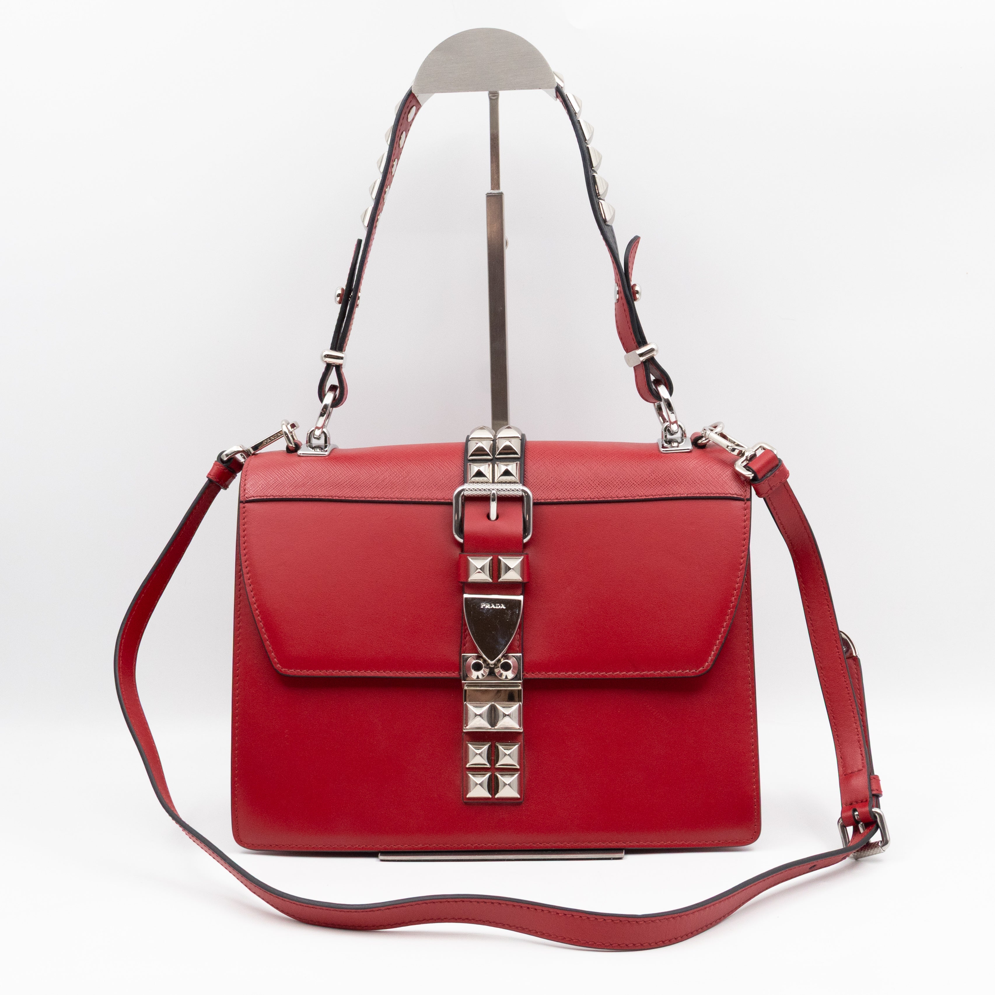 Elektra Two Way Bag Red Leather