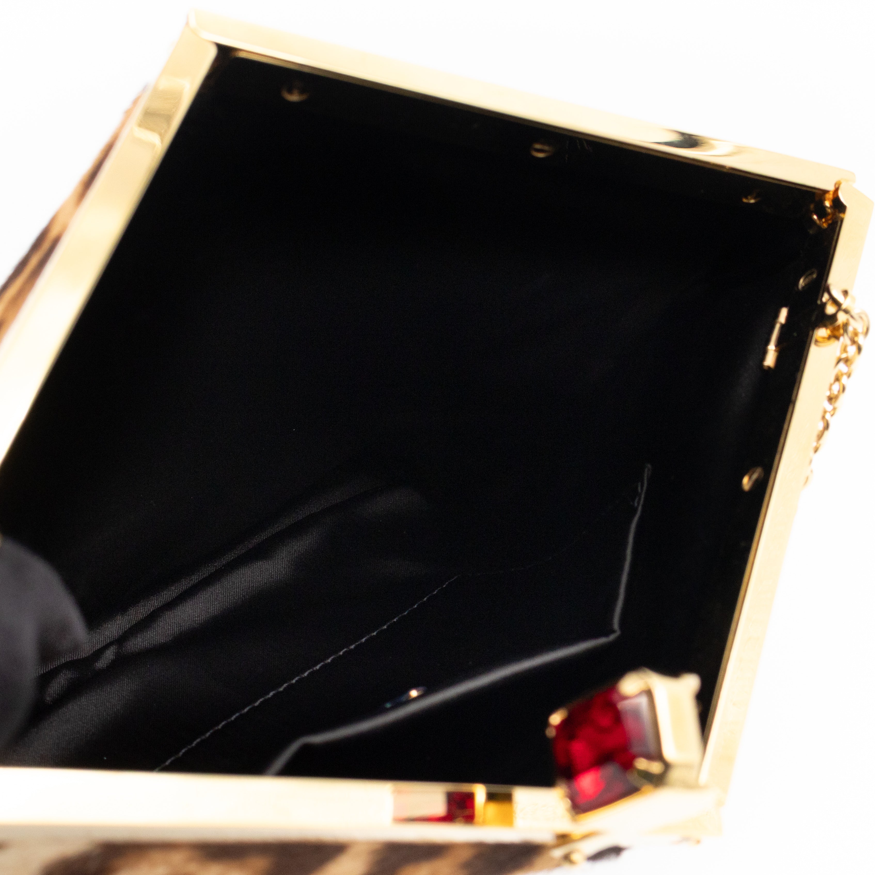 Chain Clutch Ponyhair Leopard