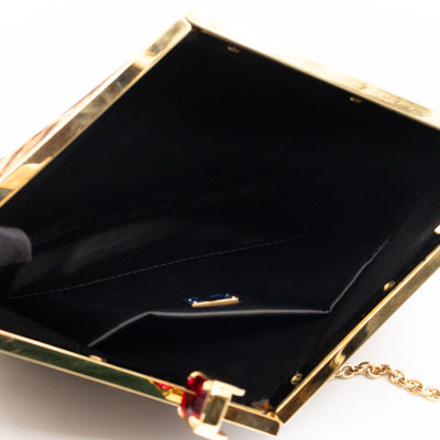 Chain Clutch Ponyhair Leopard