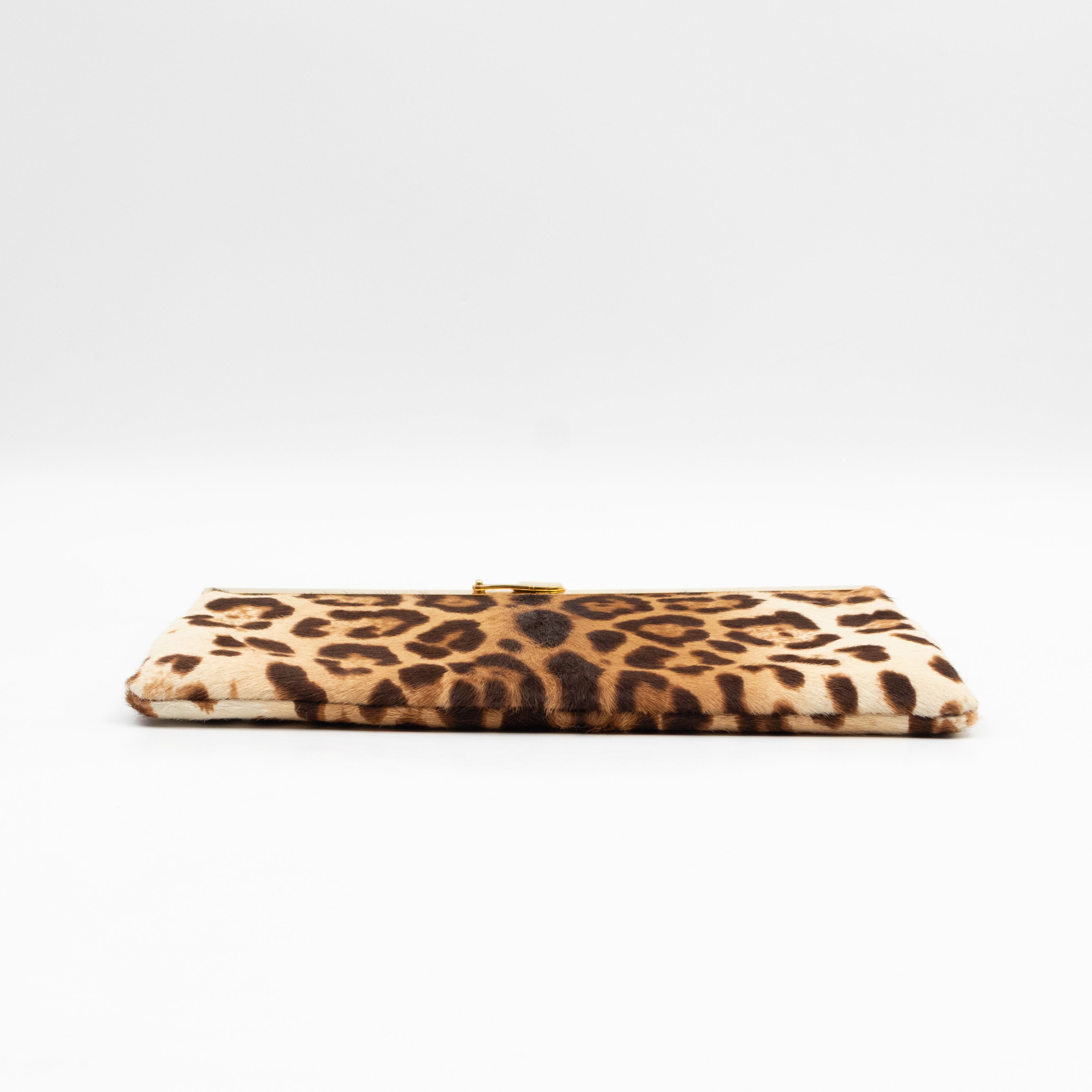 Chain Clutch Ponyhair Leopard