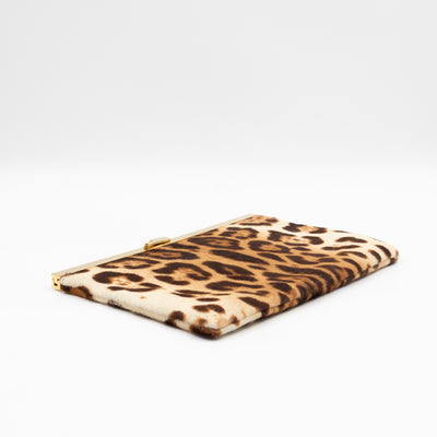 Chain Clutch Ponyhair Leopard