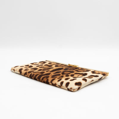 Chain Clutch Ponyhair Leopard