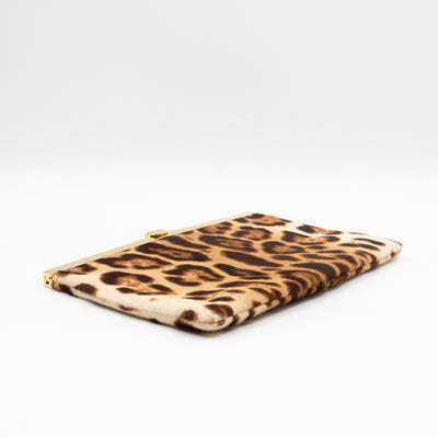 Chain Clutch Ponyhair Leopard
