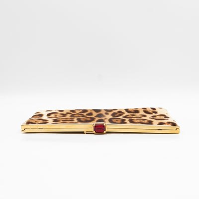 Chain Clutch Ponyhair Leopard