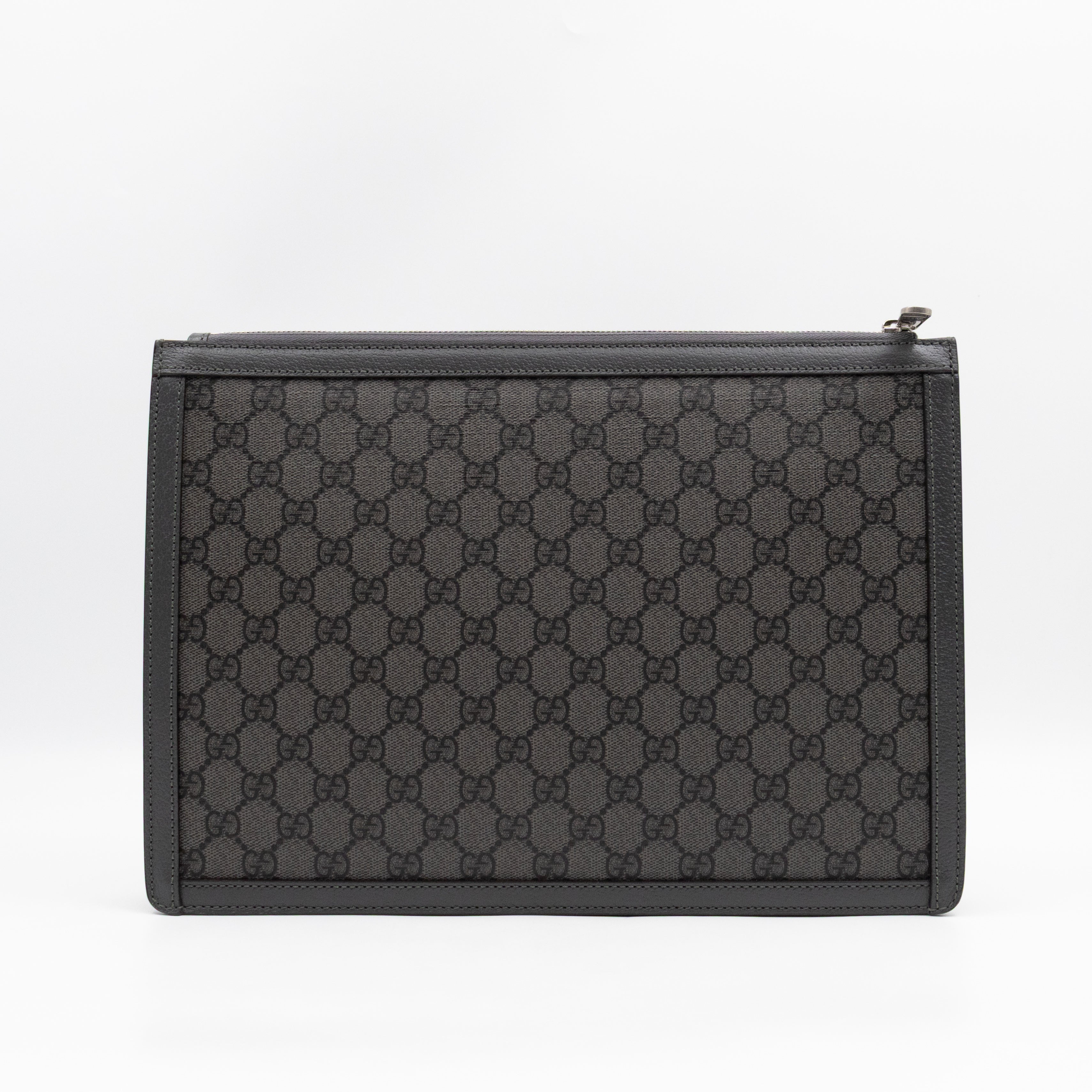 Ophidia GG Portfolio Clutch Grey GG Supreme