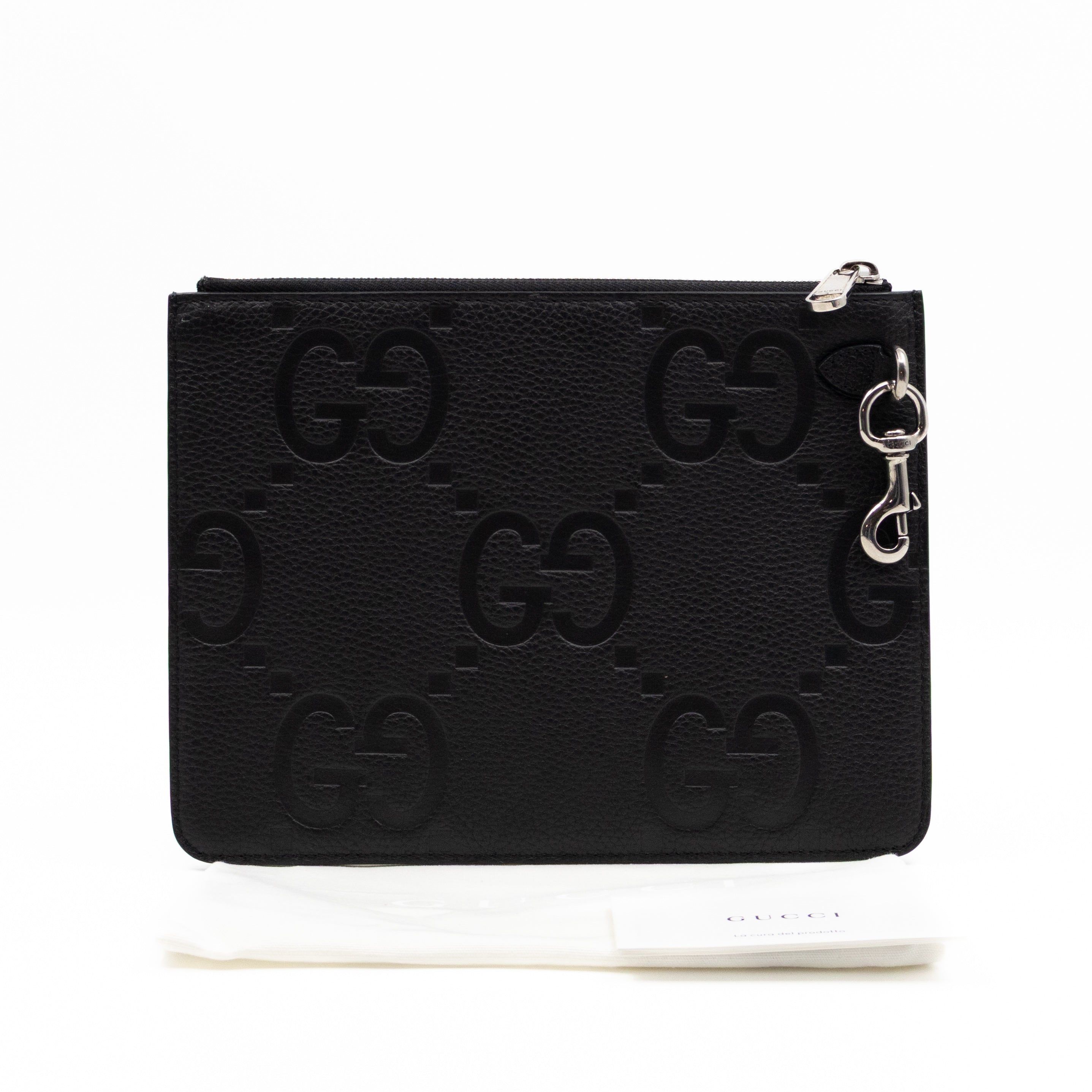 Pouch Jumbo GG Black Leather