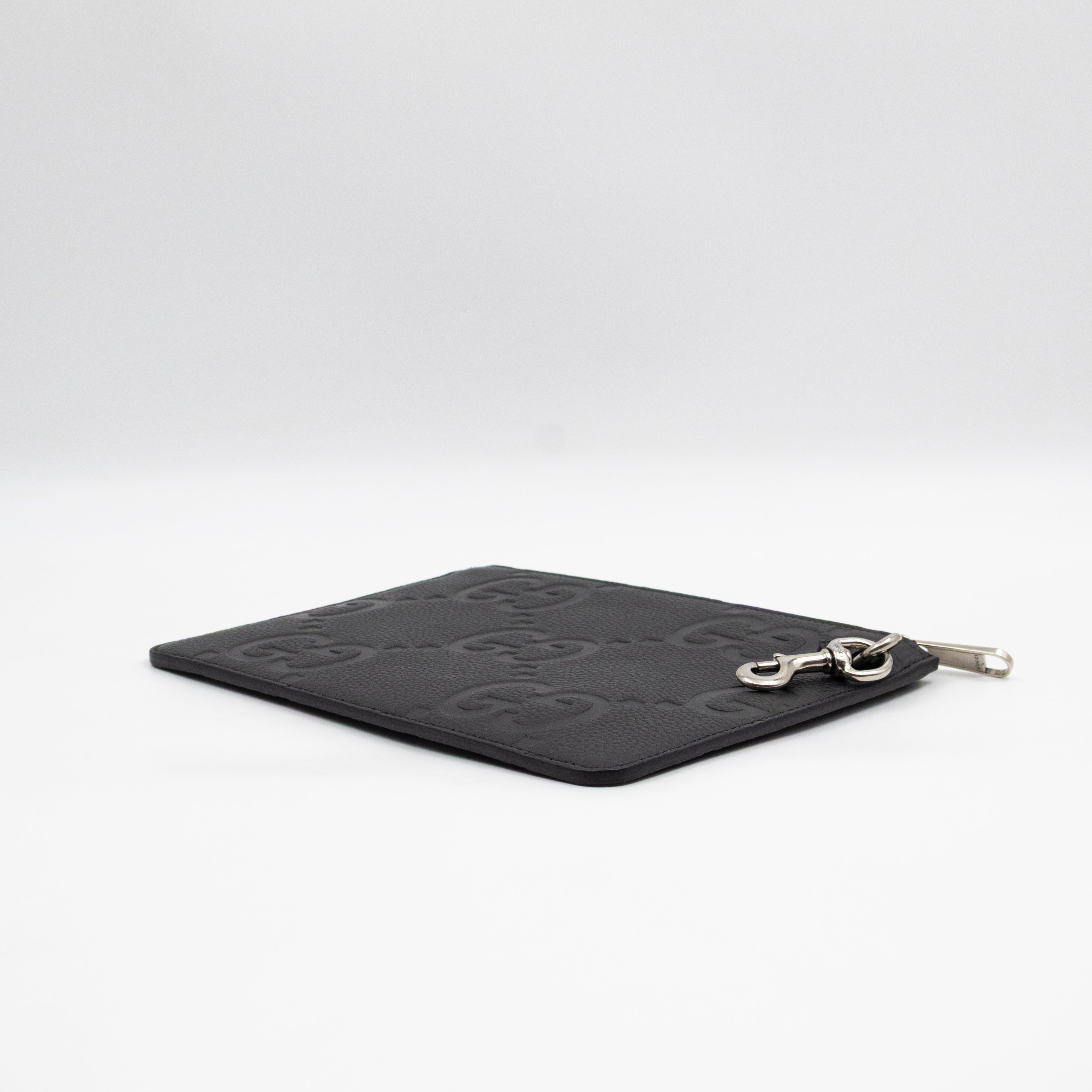 Pouch Jumbo GG Black Leather