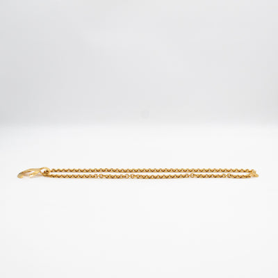 Vintage Quilted CC Logo Pendant Necklace Gold