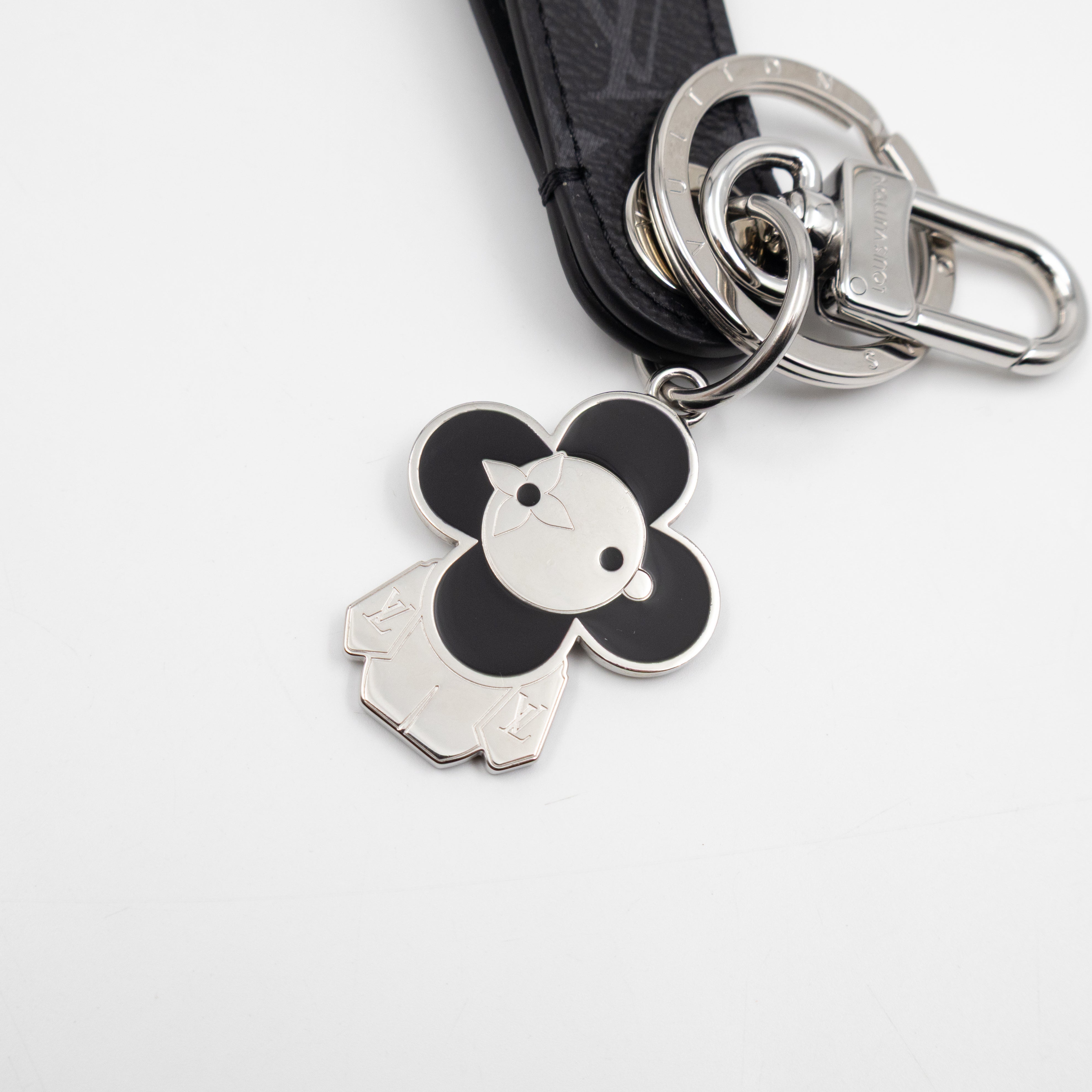 Vivienne Dragonne Key Holder & Bag Charm Monogram Eclipse