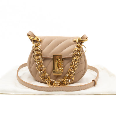 Nano Drew Rose Beige Leather