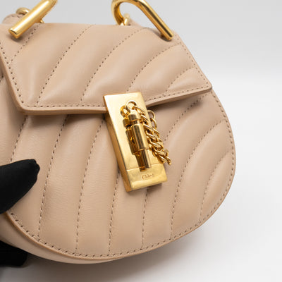 Nano Drew Rose Beige Leather