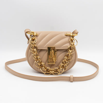 Nano Drew Rose Beige Leather