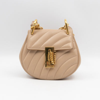 Nano Drew Rose Beige Leather