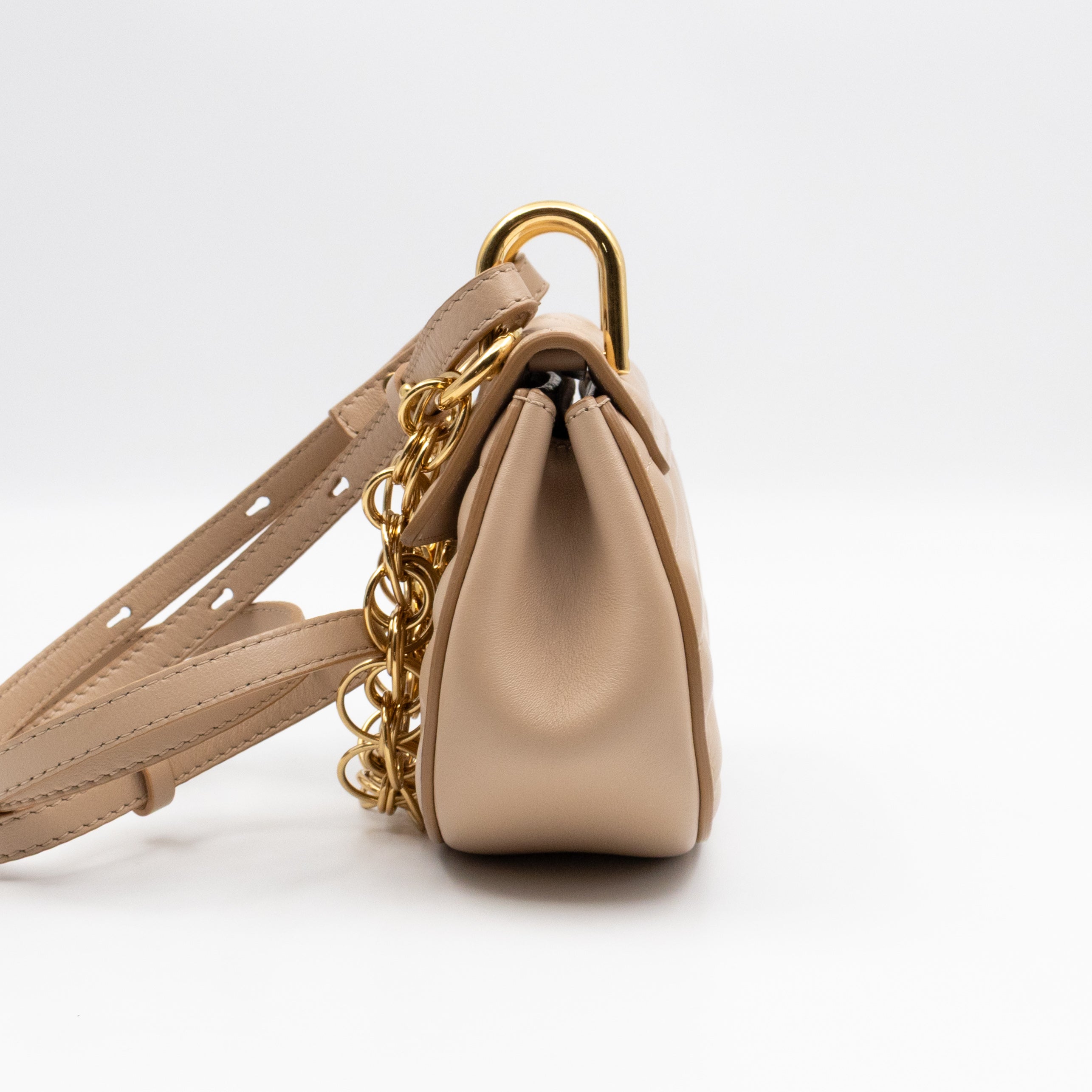 Nano Drew Rose Beige Leather