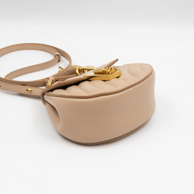 Nano Drew Rose Beige Leather