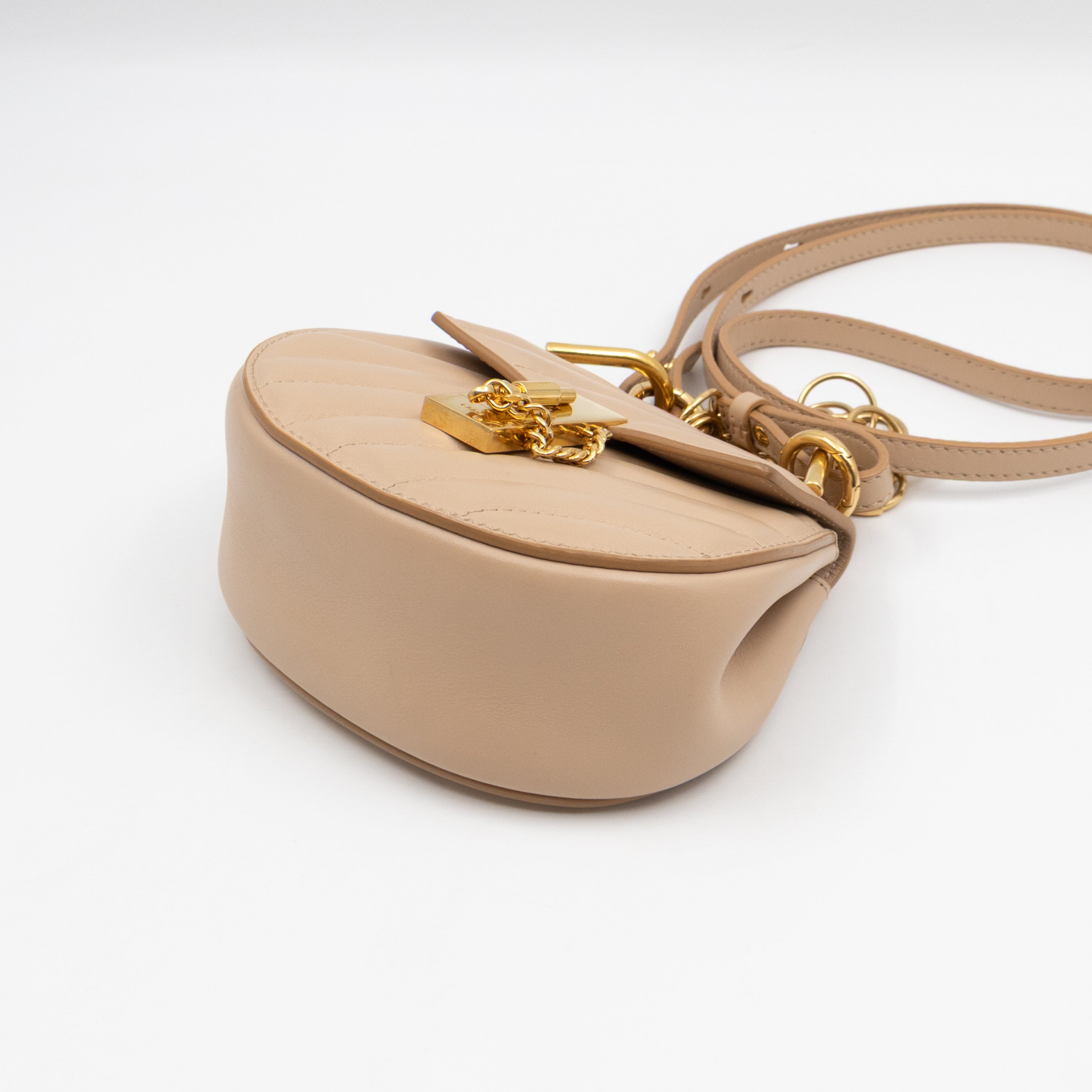 Nano Drew Rose Beige Leather