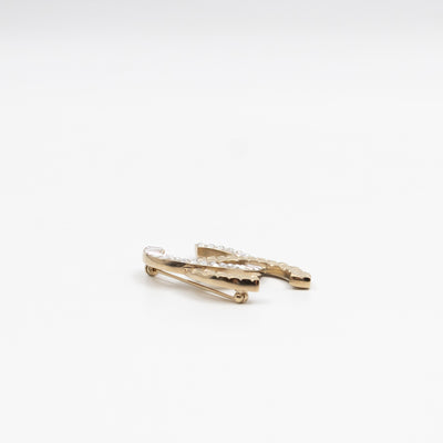 CC Brooch Crystal Light Gold