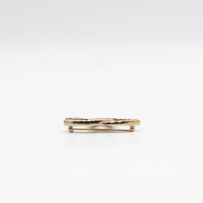 CC Brooch Crystal Light Gold