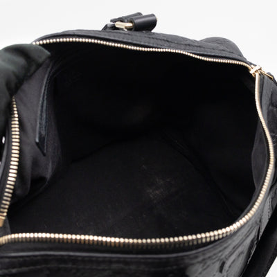 Medium Boston Bag Black Guccissima Leather