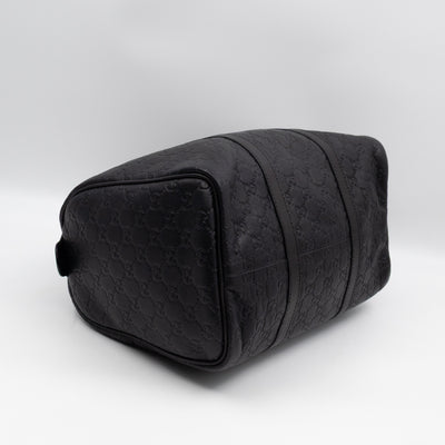 Medium Boston Bag Black Guccissima Leather