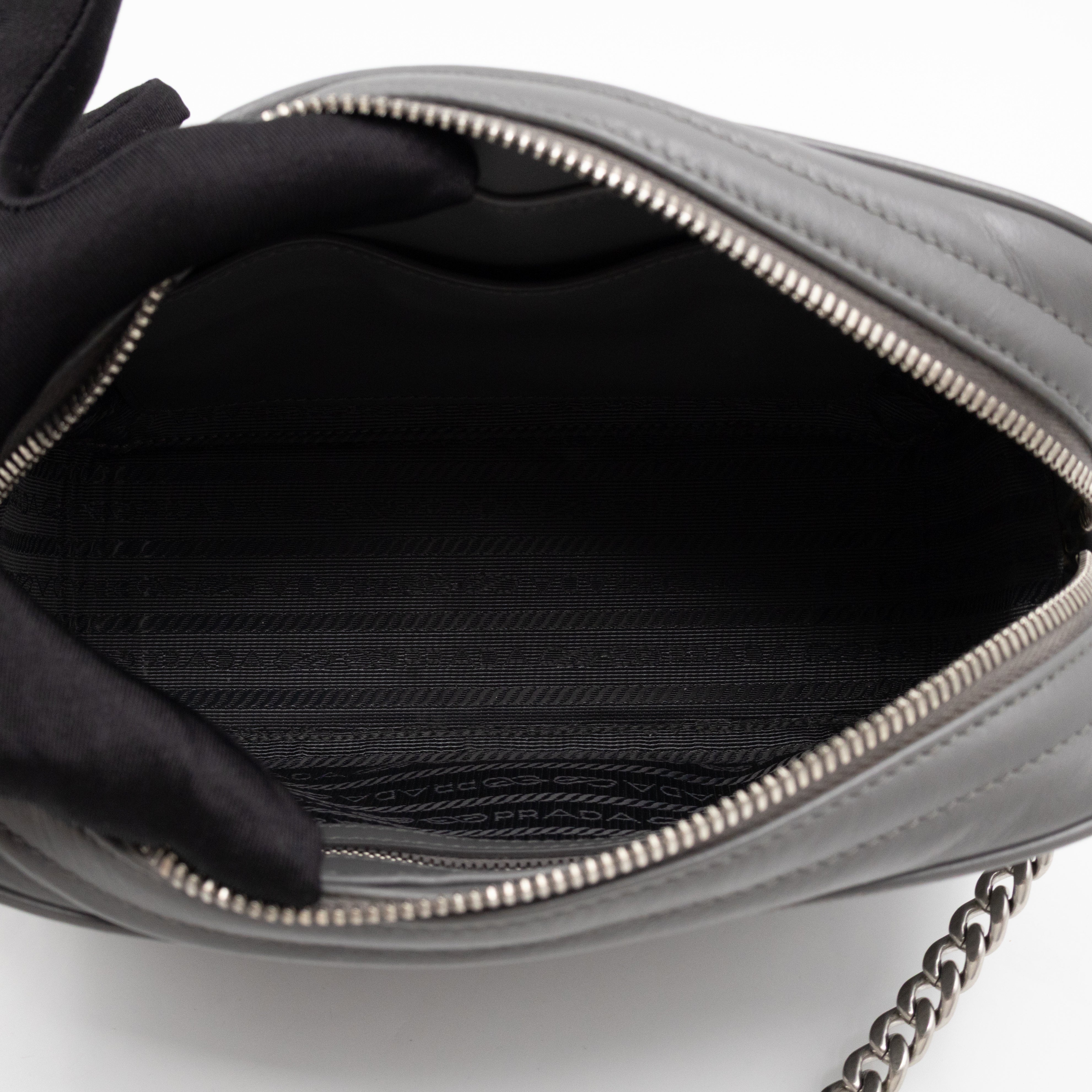 Diagramme Crossbody Bag Grey Leather