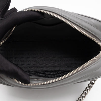 Diagramme Crossbody Bag Grey Leather