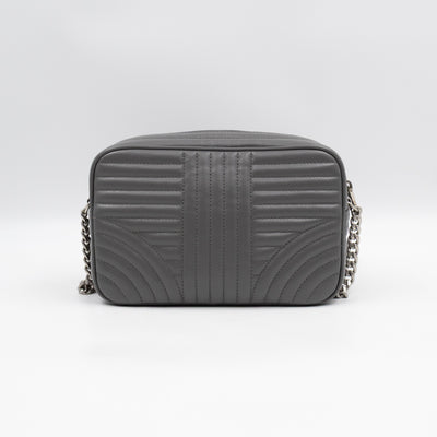 Diagramme Crossbody Bag Grey Leather