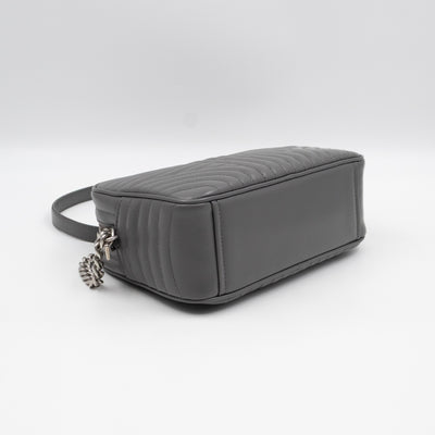 Diagramme Crossbody Bag Grey Leather
